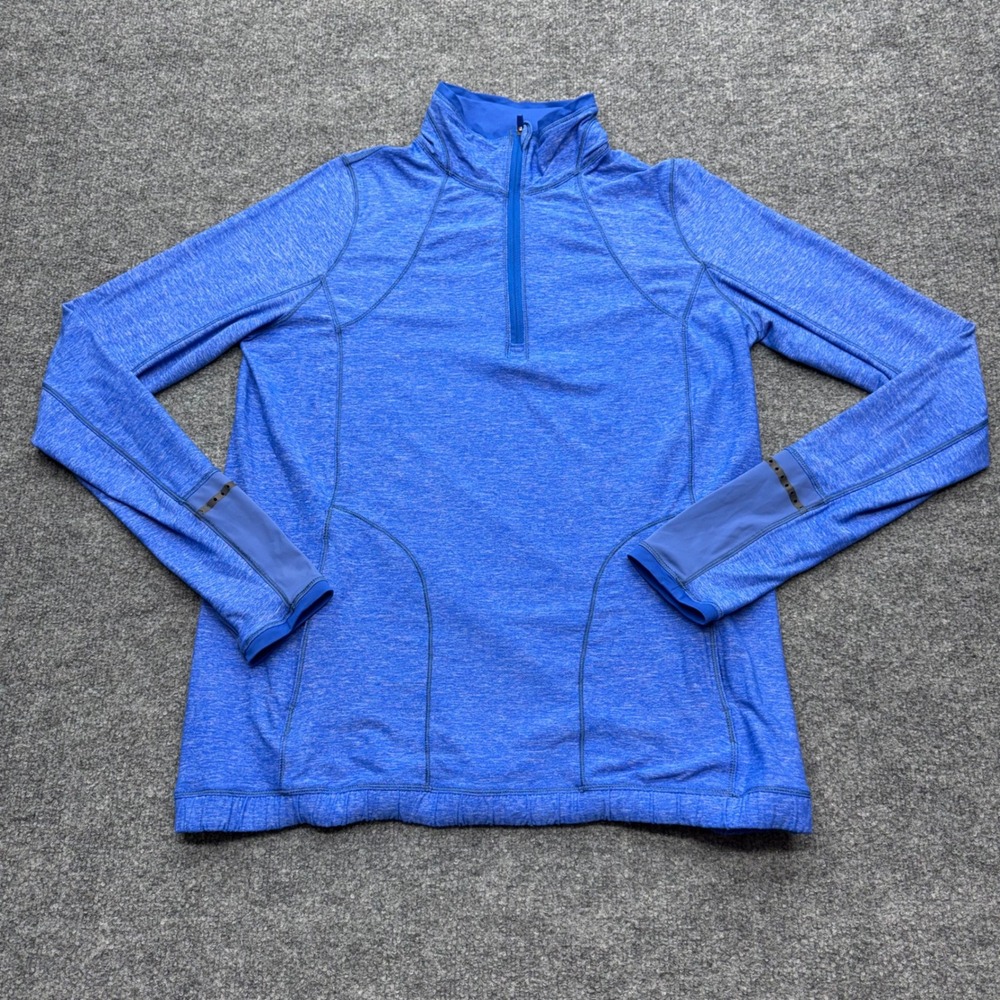 Lululemon Run Swiftly Tech 1/2 Zip Blue Heathered Pullover Size 12